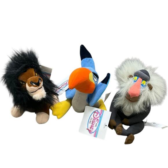 Lion King Vintage Disney Store 12 Mini Beanie Babies Plush Toys Set - Picture 7 of 11